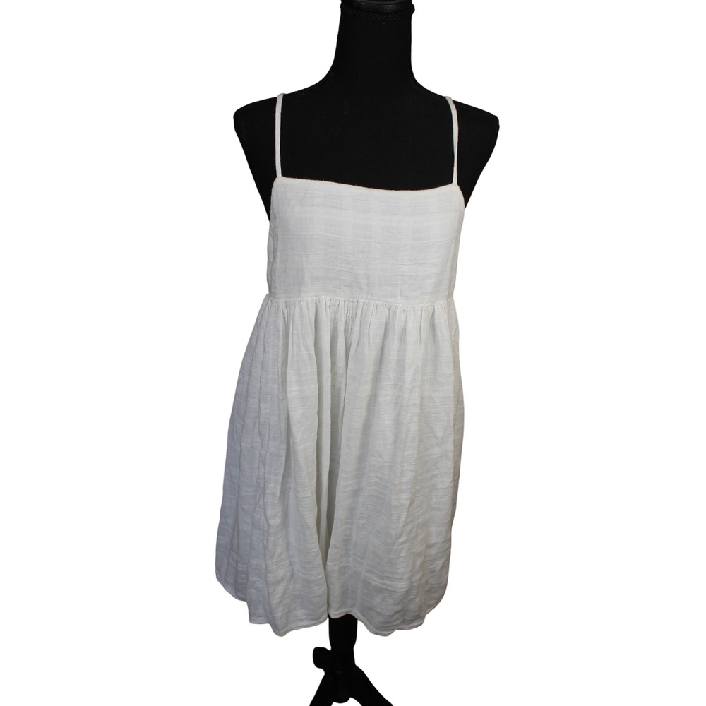 American Eagle Outfitters White Sleeveless Midi Dress